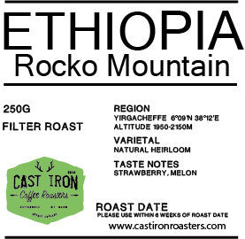 Cast Iron Coffee Roasters - Ethiopia - Rocko Mountain Reserve - Natural - Filter
