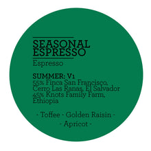 Load image into Gallery viewer, Climpson and Sons - Seasonal Espresso Blend - Summer V1