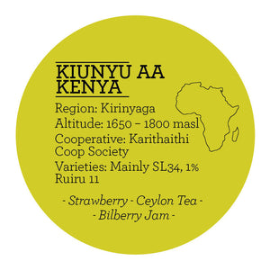 Climpson and Sons - Single Origin: Kiunyu AA, Kenya