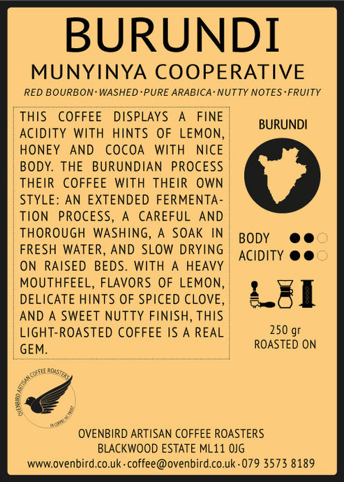 Ovenbird Coffee - Burundi Manyinya Cooperative