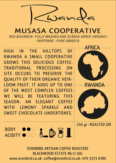 Ovenbird Coffee - Rwanda Musasa Cooperative