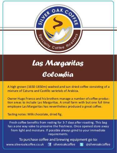Silver Oak Coffee - Single estate: Las Margaritas, Colombia