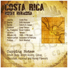 Load image into Gallery viewer, Urban Roast Coffee Co - Costa Rica Tarrazu Hermosa Honey alternate image 1